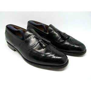 Allen Edmonds Chambrey Black Leather  Wingtip Tassel Loafers Size 9.5 D